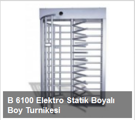 B 6100 Elektro Statik Boyalı Boy Turnikesi