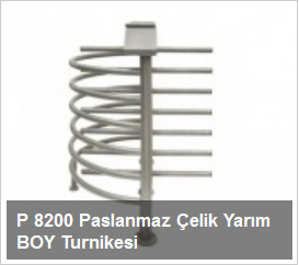 P 8200 Paslanmaz Çelik Yarım BOY Turnikesi