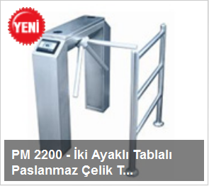 PM 2200 – İki Ayaklı Tablalı Paslanmaz Çelik Turnike