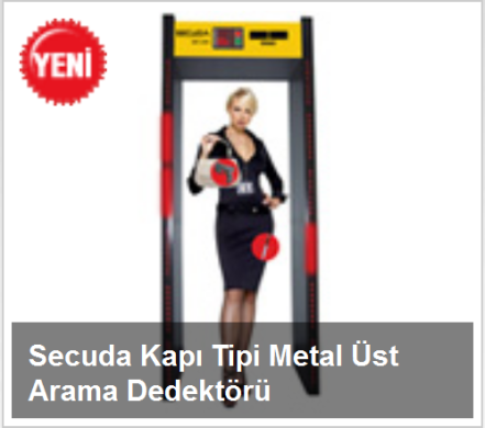 Secuda Kapı Tipi Metal Üst Arama Dedektörü
